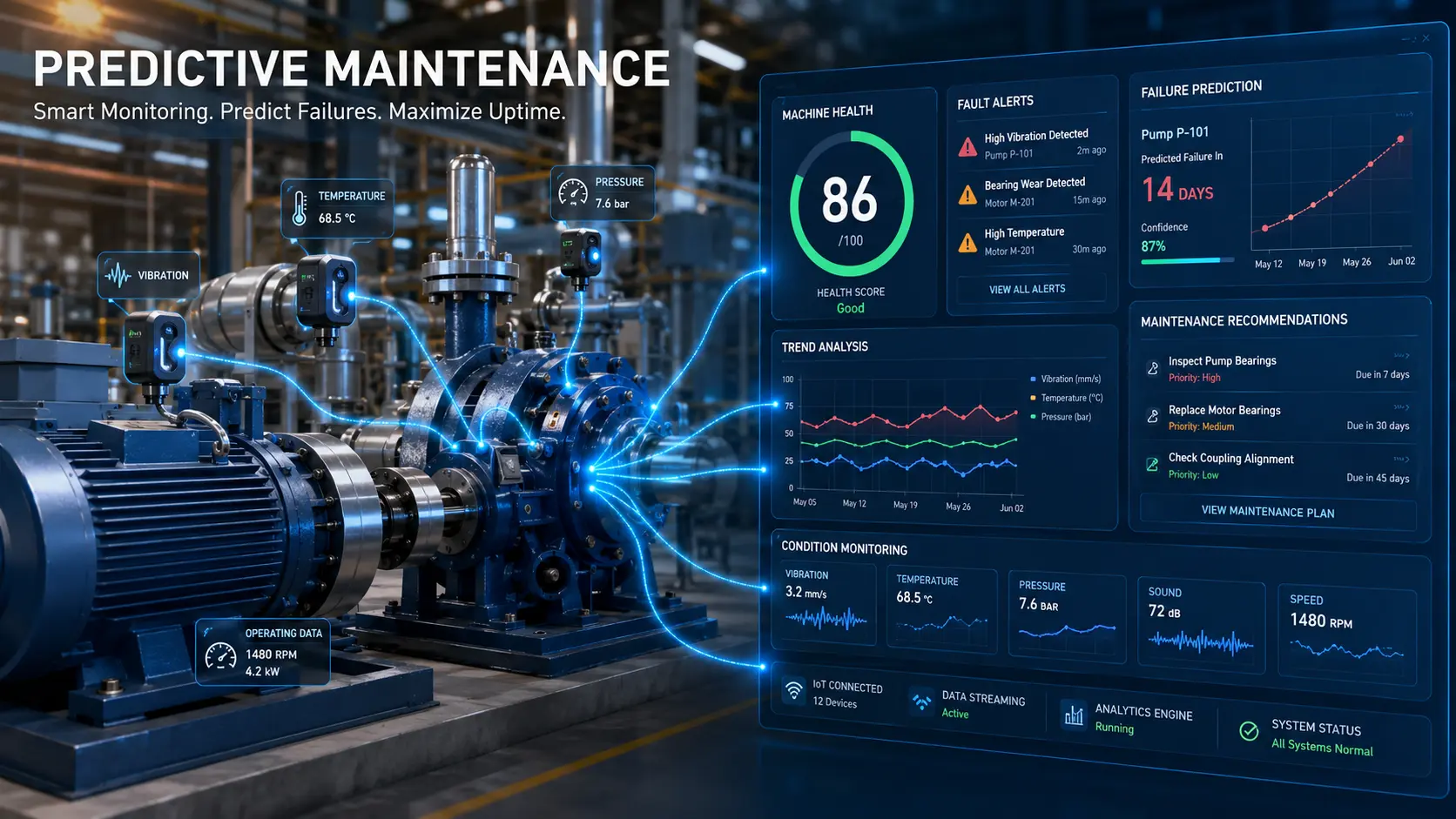 Predictive maintenance using sensors and industrial data analytics
